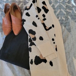 EUC Debut Leopard Print Sweater